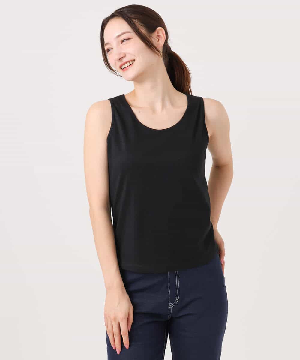 FKKGD32045 MK MICHEL KLEIN(MK ミッシェルクラン) ラメタンクトップ/UVカット/洗える ブラウン