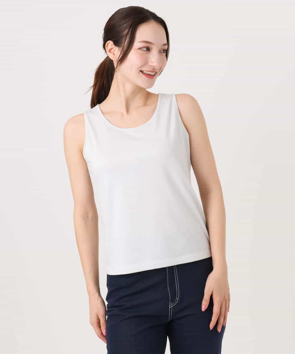 FKKGD32045 MK MICHEL KLEIN(MK ミッシェルクラン) ラメタンクトップ/UVカット/洗える ブラウン