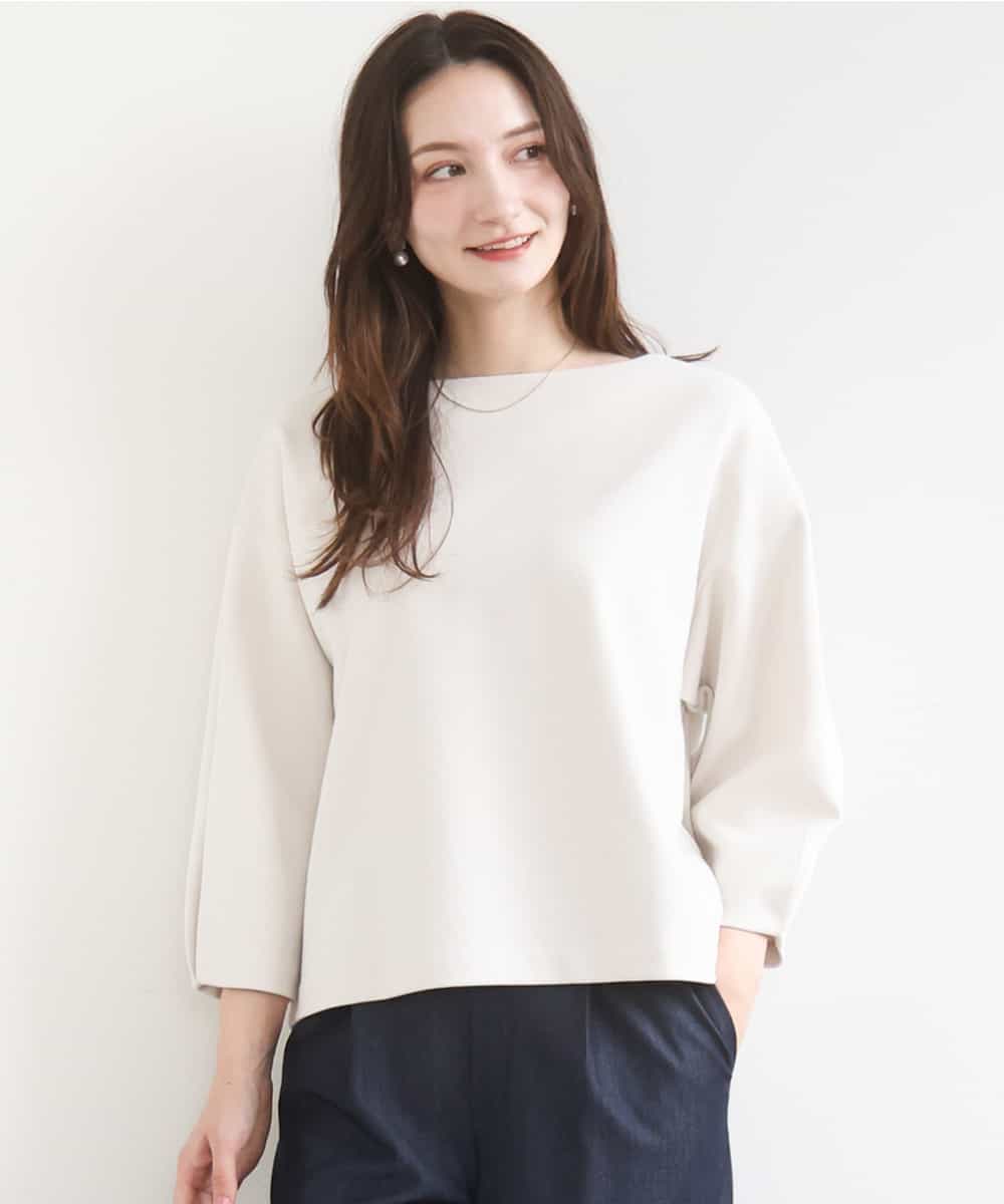 FKKGD32120 MK MICHEL KLEIN(MK ミッシェルクラン) コットンポンチカットソー/洗える ベージュ