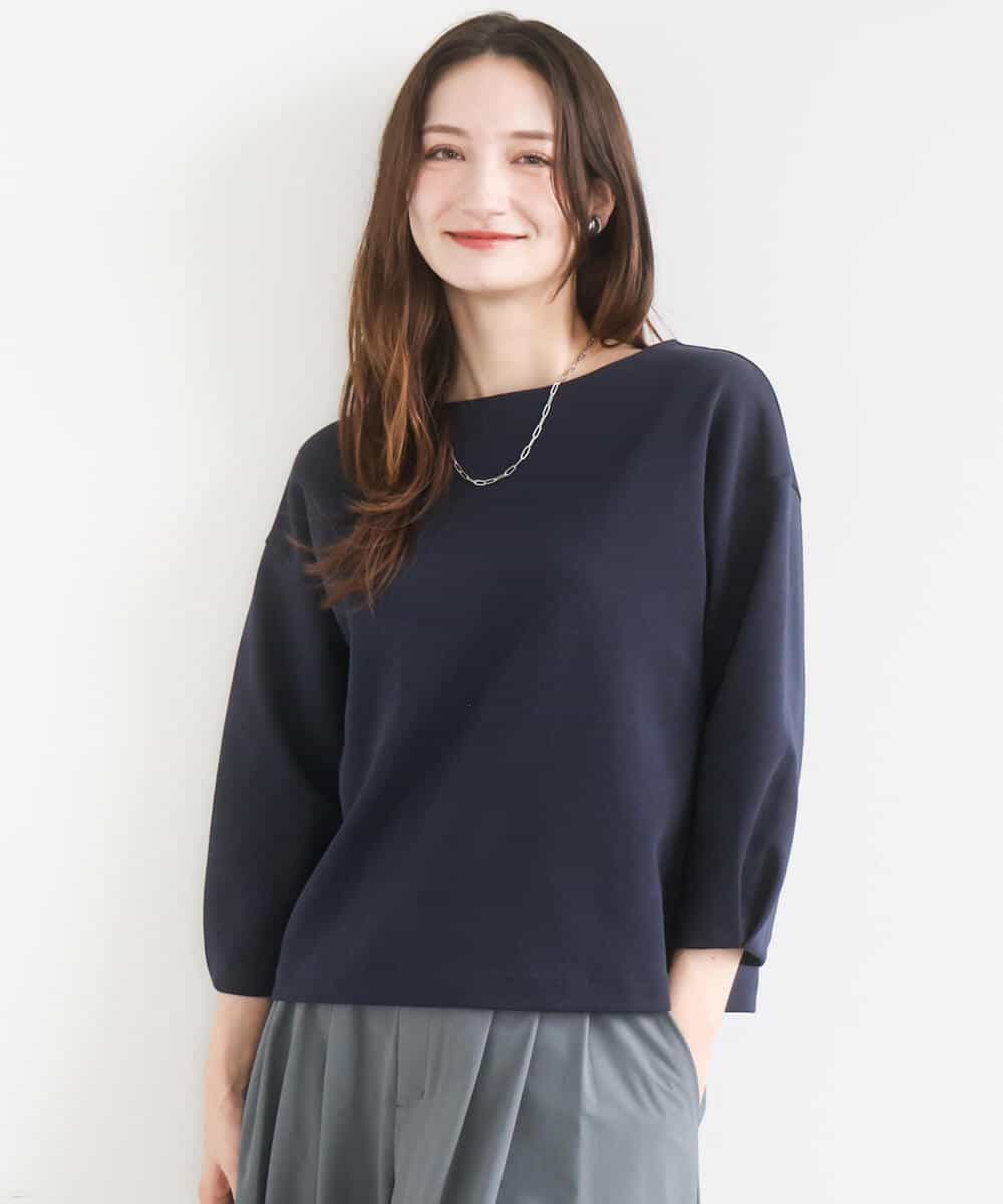 FKKGD32120 MK MICHEL KLEIN(MK ミッシェルクラン) コットンポンチカットソー/洗える ベージュ