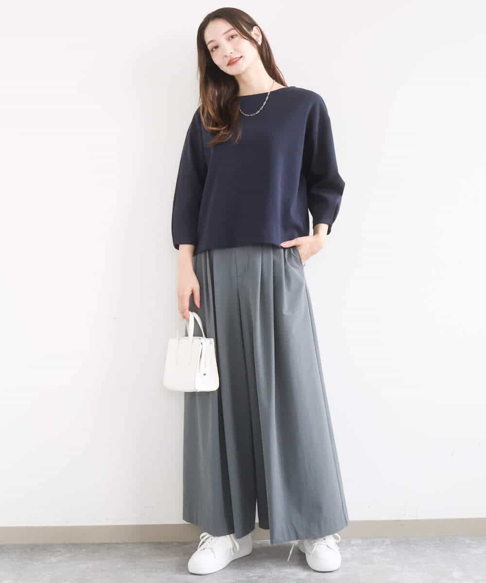 FKKGD32120 MK MICHEL KLEIN(MK ミッシェルクラン) コットンポンチカットソー/洗える ベージュ