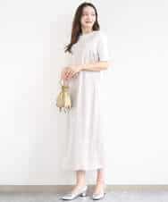 FKKGD33090 MK MICHEL KLEIN(MK ミッシェルクラン) シルケットフライス半袖カットソー/洗える ホワイト