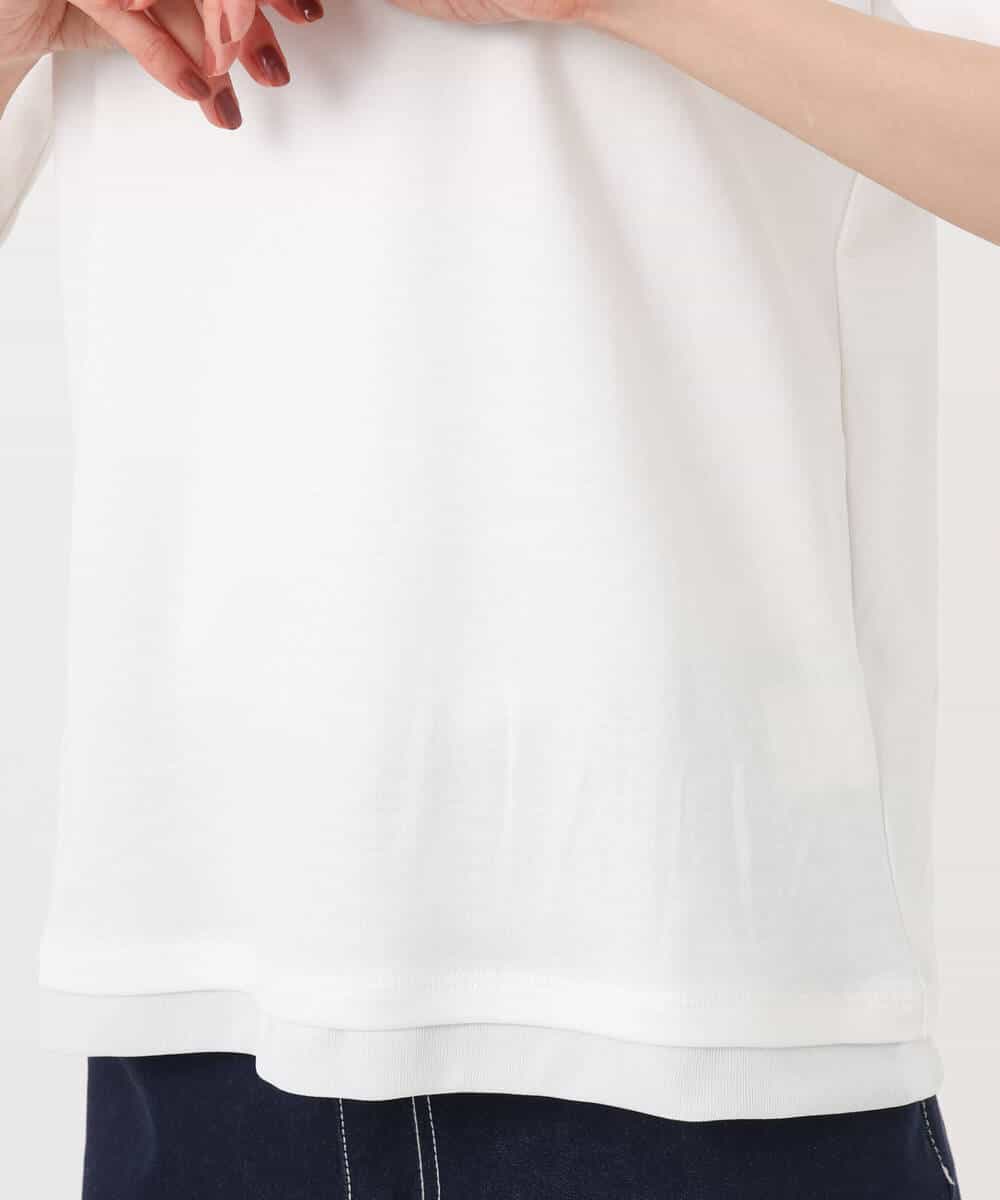 FKKGD33090 MK MICHEL KLEIN(MK ミッシェルクラン) シルケットフライス半袖カットソー/洗える ホワイト