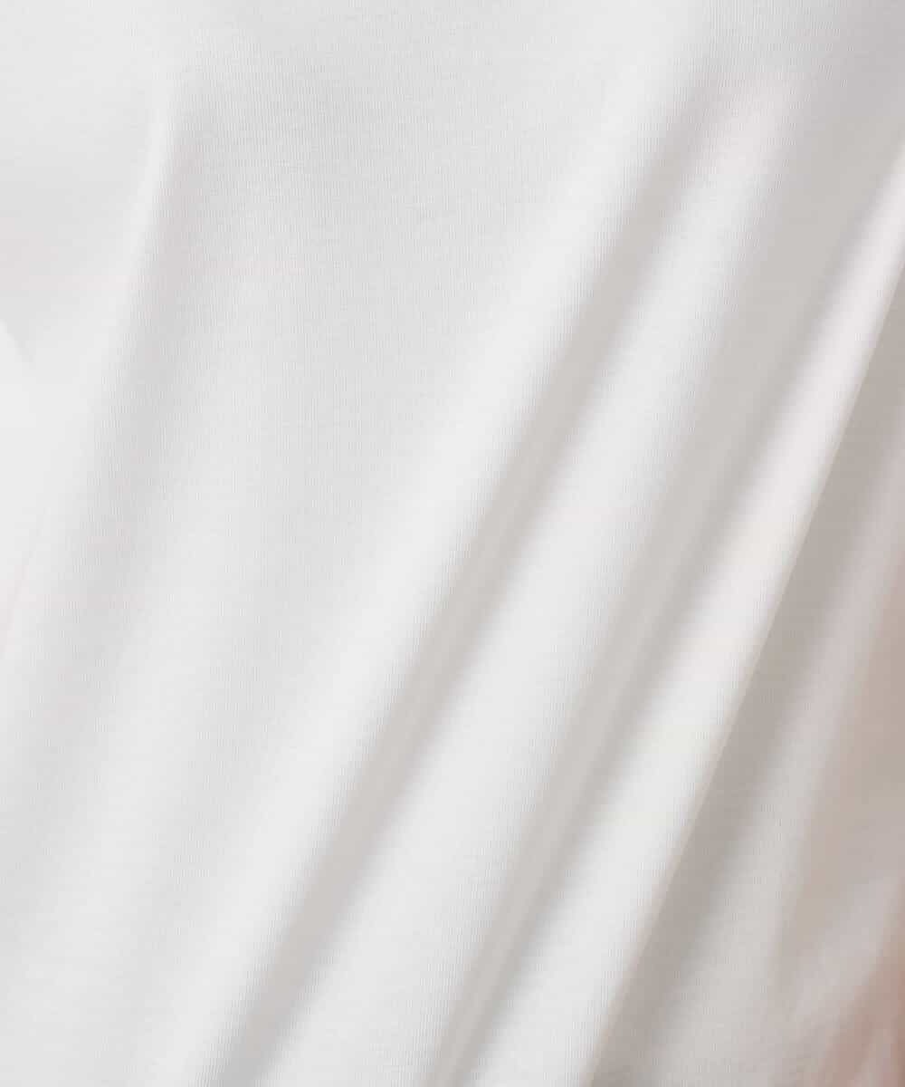 FKKGD33090 MK MICHEL KLEIN(MK ミッシェルクラン) シルケットフライス半袖カットソー/洗える ホワイト