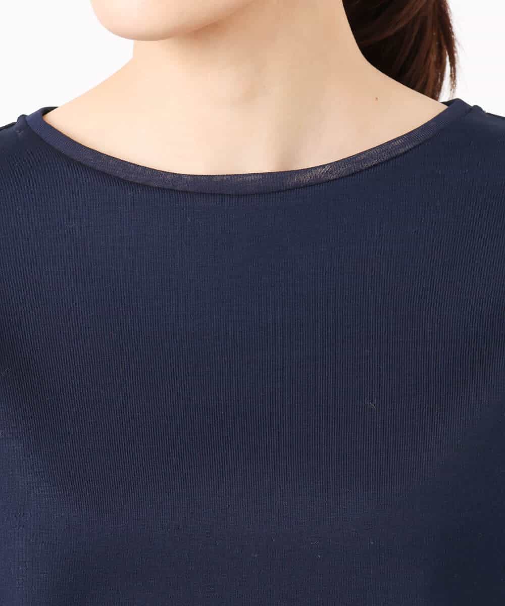 FKKGD33090 MK MICHEL KLEIN(MK ミッシェルクラン) シルケットフライス半袖カットソー/洗える ホワイト