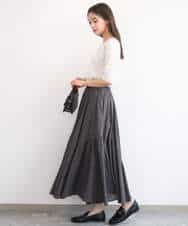 FKKGD40090 MK MICHEL KLEIN(MK ミッシェルクラン) 2wayネックデザインポンチカットソー/接触冷感/UVカット/洗える ベージュ