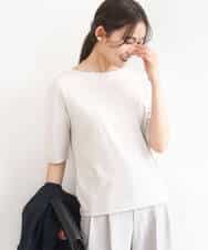 FKKGD40090 MK MICHEL KLEIN(MK ミッシェルクラン) 2wayネックデザインポンチカットソー/接触冷感/UVカット/洗える ベージュ