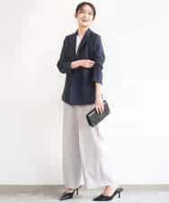 FKKGD40090 MK MICHEL KLEIN(MK ミッシェルクラン) 2wayネックデザインポンチカットソー/接触冷感/UVカット/洗える ベージュ