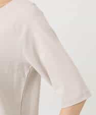 FKKGD40090 MK MICHEL KLEIN(MK ミッシェルクラン) 2wayネックデザインポンチカットソー/接触冷感/UVカット/洗える ベージュ