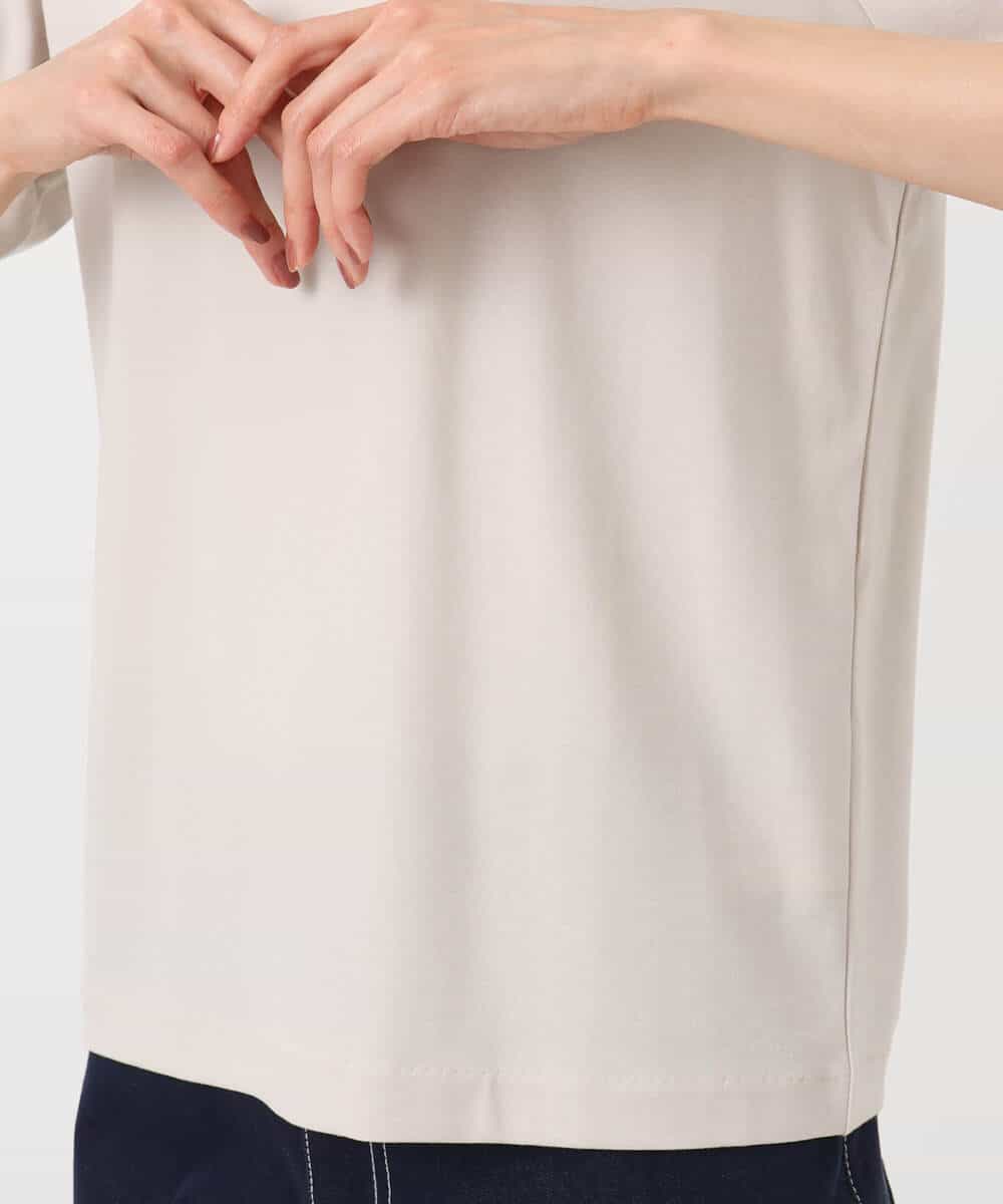 FKKGD40090 MK MICHEL KLEIN(MK ミッシェルクラン) 2wayネックデザインポンチカットソー/接触冷感/UVカット/洗える ベージュ