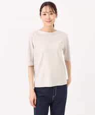 FKKGD40090 MK MICHEL KLEIN(MK ミッシェルクラン) 2wayネックデザインポンチカットソー/接触冷感/UVカット/洗える ベージュ