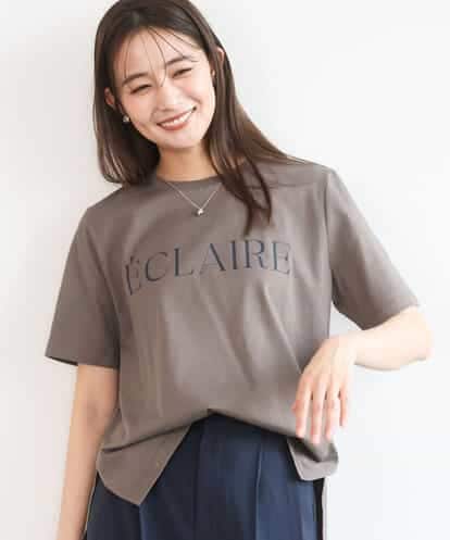 FKKGD41080 MK MICHEL KLEIN ニュアンス配色コットンロゴTシャツ/洗える