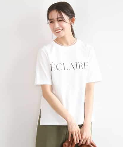 FKKGD41080 MK MICHEL KLEIN ニュアンス配色コットンロゴTシャツ/洗える