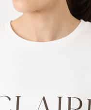 FKKGD41080 MK MICHEL KLEIN(MK ミッシェルクラン) ニュアンス配色コットンロゴTシャツ/洗える ホワイト