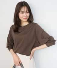 FKKGD42100 MK MICHEL KLEIN(MK ミッシェルクラン) シルケット天竺リラックスカットソー/接触冷感/洗える ブラウン