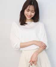 FKKGD42100 MK MICHEL KLEIN(MK ミッシェルクラン) シルケット天竺リラックスカットソー/接触冷感/洗える ブラウン