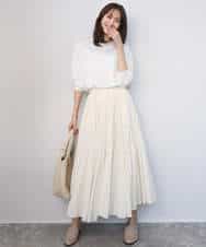 FKKGD42100 MK MICHEL KLEIN(MK ミッシェルクラン) シルケット天竺リラックスカットソー/接触冷感/洗える ブラウン