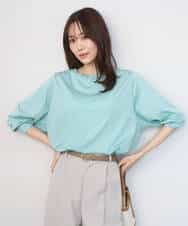 FKKGD42100 MK MICHEL KLEIN(MK ミッシェルクラン) シルケット天竺リラックスカットソー/接触冷感/洗える ブラウン