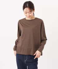 FKKGD42100 MK MICHEL KLEIN(MK ミッシェルクラン) シルケット天竺リラックスカットソー/接触冷感/洗える ブラウン