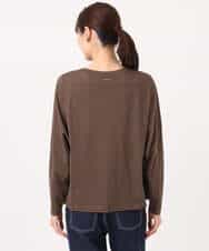 FKKGD42100 MK MICHEL KLEIN(MK ミッシェルクラン) シルケット天竺リラックスカットソー/接触冷感/洗える ブラウン