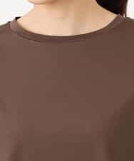 FKKGD42100 MK MICHEL KLEIN(MK ミッシェルクラン) シルケット天竺リラックスカットソー/接触冷感/洗える ブラウン