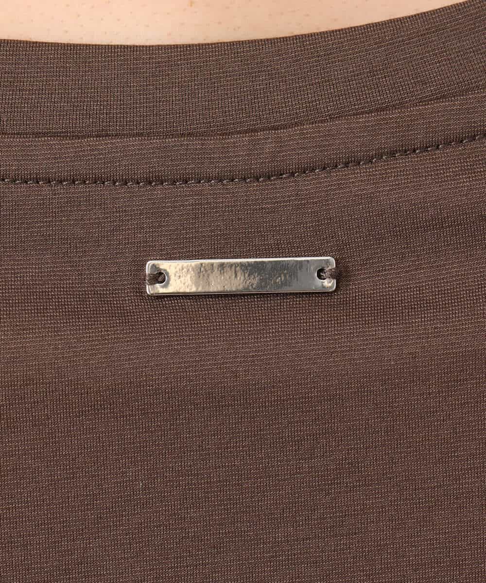 FKKGD42100 MK MICHEL KLEIN(MK ミッシェルクラン) シルケット天竺リラックスカットソー/接触冷感/洗える ブラウン