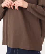 FKKGD42100 MK MICHEL KLEIN(MK ミッシェルクラン) シルケット天竺リラックスカットソー/接触冷感/洗える ブラウン