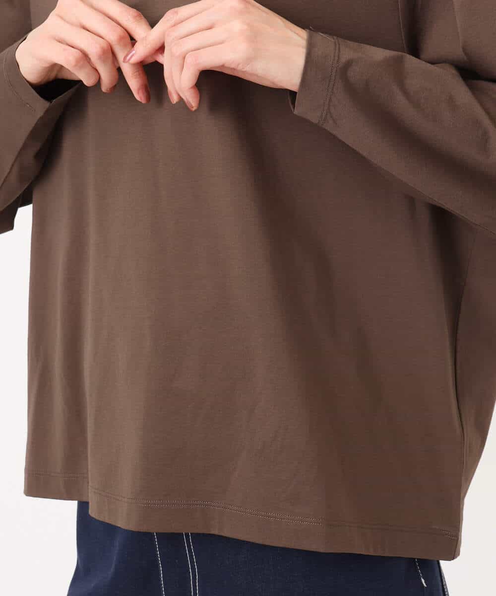 FKKGD42100 MK MICHEL KLEIN(MK ミッシェルクラン) シルケット天竺リラックスカットソー/接触冷感/洗える ブラウン