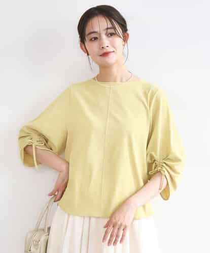 FKKGD43120 MK MICHEL KLEIN ドロストスリーブデザインカットソー/洗える