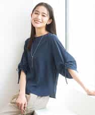 FKKGD43120 MK MICHEL KLEIN(MK ミッシェルクラン) ドロストスリーブデザインカットソー/洗える モスグリーン