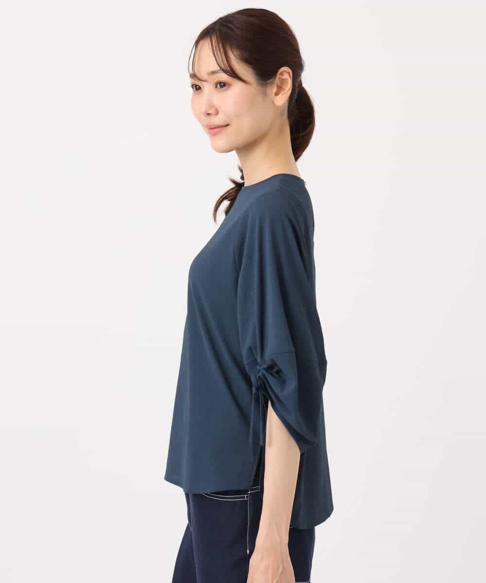 FKKGD43120 MK MICHEL KLEIN(MK ミッシェルクラン) ドロストスリーブデザインカットソー/洗える モスグリーン