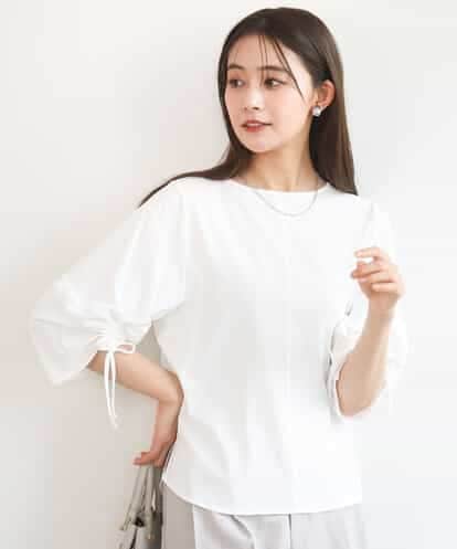 FKKGD43120 MK MICHEL KLEIN ドロストスリーブデザインカットソー/洗える