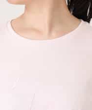 FKKGD50085 MK MICHEL KLEIN(MK ミッシェルクラン) [洗える]ニュアンスロゴ フレンチスリーブTシャツ ピンク