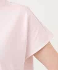 FKKGD50085 MK MICHEL KLEIN(MK ミッシェルクラン) [洗える]ニュアンスロゴ フレンチスリーブTシャツ ピンク