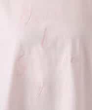 FKKGD50085 MK MICHEL KLEIN(MK ミッシェルクラン) [洗える]ニュアンスロゴ フレンチスリーブTシャツ ピンク