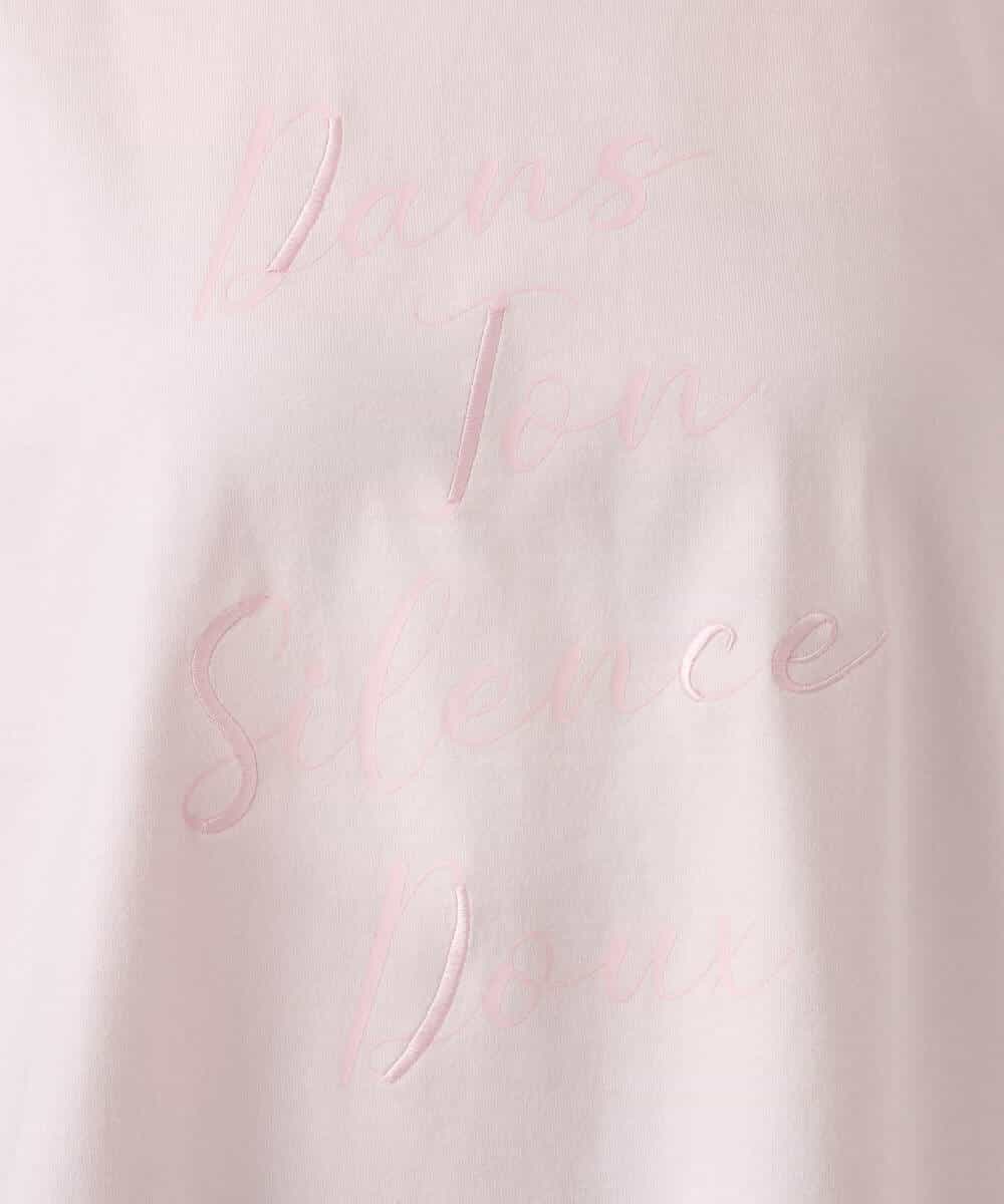 FKKGD50085 MK MICHEL KLEIN(MK ミッシェルクラン) [洗える]ニュアンスロゴ フレンチスリーブTシャツ ピンク