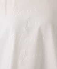 FKKGD50085 MK MICHEL KLEIN(MK ミッシェルクラン) [洗える]ニュアンスロゴ フレンチスリーブTシャツ ピンク