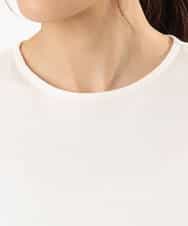 FKKGD51120 MK MICHEL KLEIN(MK ミッシェルクラン) [接触冷感/洗える]シルケットスムース タックスリーブカットソー ホワイト