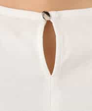 FKKGD51120 MK MICHEL KLEIN(MK ミッシェルクラン) [接触冷感/洗える]シルケットスムース タックスリーブカットソー ホワイト