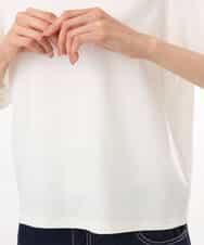 FKKGD51120 MK MICHEL KLEIN(MK ミッシェルクラン) [接触冷感/洗える]シルケットスムース タックスリーブカットソー ホワイト