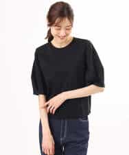 FKKGD51120 MK MICHEL KLEIN(MK ミッシェルクラン) [接触冷感/洗える]シルケットスムース タックスリーブカットソー ホワイト