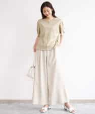 FKKGD52120 MK MICHEL KLEIN(MK ミッシェルクラン) [接触冷感/洗える]シルケットスムース ドルマンスリーブカットソー ホワイト