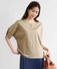 FKKGD52120 MK MICHEL KLEIN(MK ミッシェルクラン) [接触冷感/洗える]シルケットスムース ドルマンスリーブカットソー ホワイト