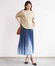 FKKGD52120 MK MICHEL KLEIN(MK ミッシェルクラン) [接触冷感/洗える]シルケットスムース ドルマンスリーブカットソー ホワイト