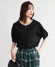 FKKGD52120 MK MICHEL KLEIN(MK ミッシェルクラン) [接触冷感/洗える]シルケットスムース ドルマンスリーブカットソー ホワイト