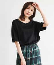 FKKGD52120 MK MICHEL KLEIN(MK ミッシェルクラン) [接触冷感/洗える]シルケットスムース ドルマンスリーブカットソー ホワイト