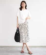 FKKGD52120 MK MICHEL KLEIN(MK ミッシェルクラン) [接触冷感/洗える]シルケットスムース ドルマンスリーブカットソー ホワイト