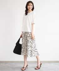 FKKGD52120 MK MICHEL KLEIN(MK ミッシェルクラン) [接触冷感/洗える]シルケットスムース ドルマンスリーブカットソー ホワイト