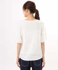 FKKGD52120 MK MICHEL KLEIN(MK ミッシェルクラン) [接触冷感/洗える]シルケットスムース ドルマンスリーブカットソー ホワイト