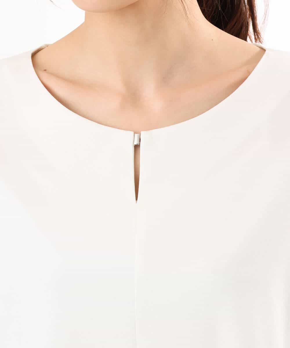 FKKGD52120 MK MICHEL KLEIN(MK ミッシェルクラン) [接触冷感/洗える]シルケットスムース ドルマンスリーブカットソー ホワイト